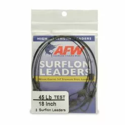 AFW 1X7 Wire Leaders Black 46cm - 3pc