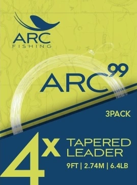 ARC Fishing 99 Tapered Leader - 3 Pack 1 ARC Fishing 99 Tapered Leader - 3 Pack