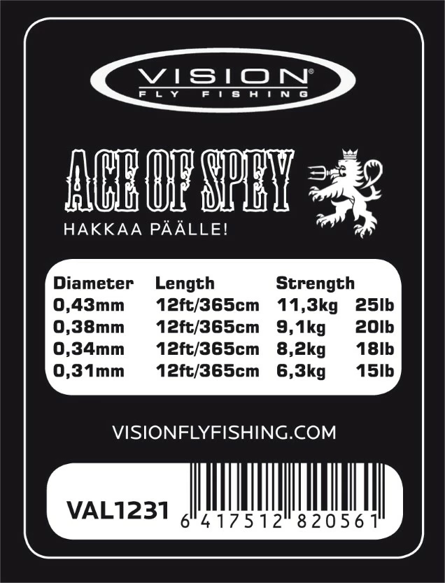 Vision ACE Tapered Leader 9ft - 2 Pieces 2 Vision ACE Tapered Leader 9ft - 2 Pieces - Afbeelding 2