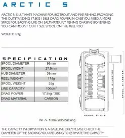 Alfa Arctic Reel Gun Smoke -Droge vliegen Winkel Alfa Arctic Reel Gunsmoke ALFAARCTGS XXX arctic reel specs 5
