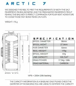 Alfa Arctic Reel Lava Red -Droge vliegen Winkel Alfa Arctic Reel Lava Red ALFAARCTLR XXX arctic reel specs 7