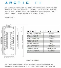 Alfa Arctic Reel Petrol Blue -Droge vliegen Winkel Alfa Arctic Reel Petrol Blue ALFAARCTPB XXX arctic reel specs 11