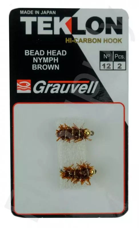 Bead Head Nymph Brown #12 - 2pc 1 Bead Head Nymph Brown #12 - 2pc