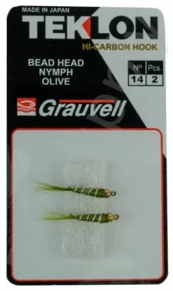 Bead Head Nymph Olive #14 - 2pc