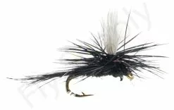 Euro Flies Black Gnat Parachute #20