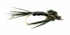 Euro Flies Brass Pheasant Tail Black #18