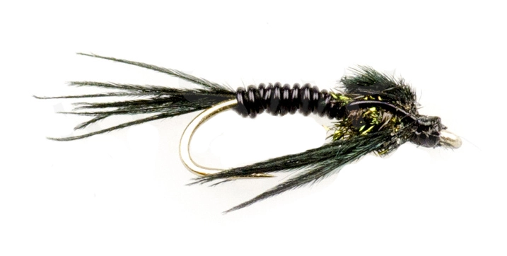 Euro Flies Brass Pheasant Tail Black #18 1 Euro Flies Brass Pheasant Tail Black #18