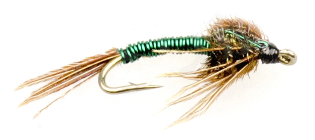 Euro Flies Brass Pheasant Tail Green #18 1 Euro Flies Brass Pheasant Tail Green #18