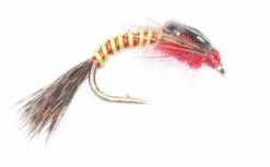 Euro Flies Brassie Red & Green Nymph #12