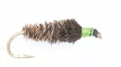 Euro Flies Cased Caddis Green Spot #12