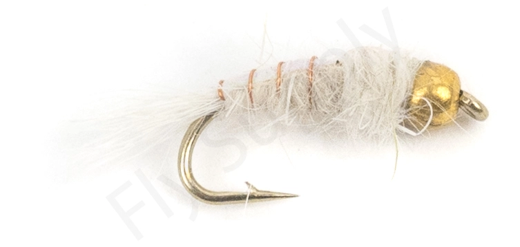 Euro Flies Flashback Nymph Goldbead Cream #10 1 Euro Flies Flashback Nymph Goldbead Cream #10