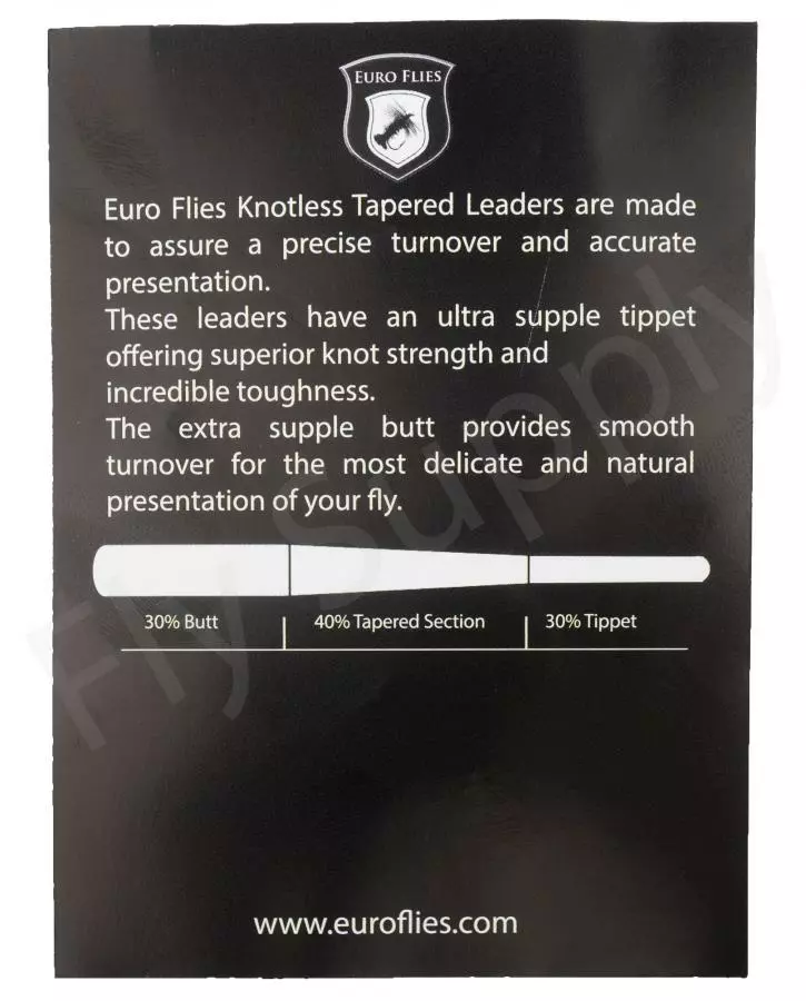 Euro Flies Supple Butt Tapered Leader 7,5ft 2 Euro Flies Supple Butt Tapered Leader 7,5ft - Afbeelding 2