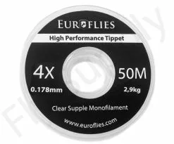 Euro Flies Supple Co-Polymer Tippet Spool 50mtr 15 Euro Flies Supple Co-Polymer Tippet Spool 50mtr -Droge vliegen Winkel Euro Flies Supple Co Polymer Tippet Spool 50mtr EF SUP50TIPPET XX 4x