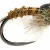 Fulling Mill Olive Quill Nymph Brown Barbless #14