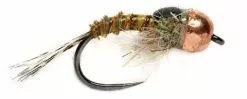 Fulling Mill Olive Quill Nymph Brown Barbless #14