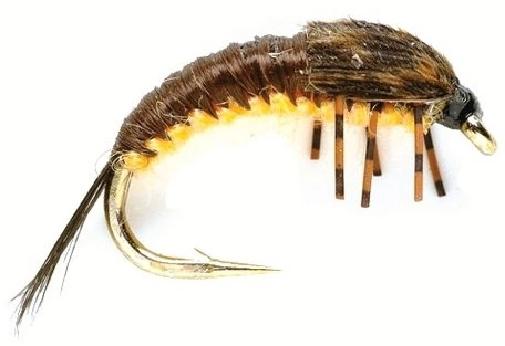 Fulling Mill Polish Nymph Peach/Brown #12 1 Fulling Mill Polish Nymph Peach/Brown #12