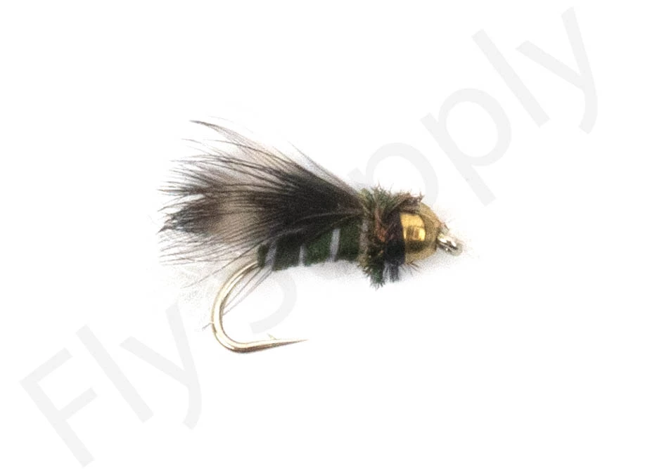 Euro Flies Goldbead Chironomid Olive #14 1 Euro Flies Goldbead Chironomid Olive #14