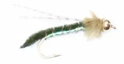 Euro Flies Goldbead Fox Pupa Olive #12