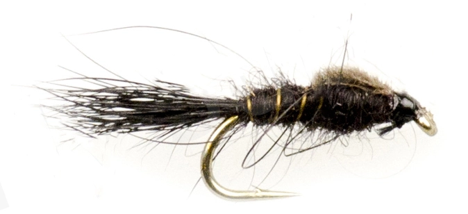 Euro Flies Hares Ear Nymph Black #18 1 Euro Flies Hares Ear Nymph Black #18