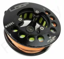 Loop Model 4 Salmon Reel Including Spare Spool - DEMO Model -Droge vliegen Winkel Loop Model 4 Salmon Reel Including Spare Spool DEMO Model LOOPDEMO REELSPOOL dsc06739