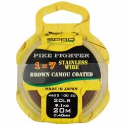 SPRO Pike Fighter Brown Camo 1x7 Stainless Wire