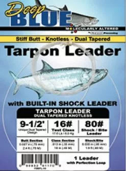 Frog Hair Deep Blue Tarpon Shock 9,5ft Leader
