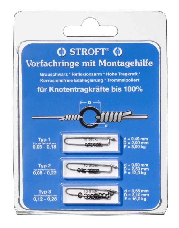 Stroft Tippet Rings 30pc All Sizes On Clips 1 Stroft Tippet Rings 30pc All Sizes On Clips