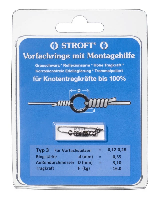 Stroft Tippet Rings 10pc On Clip 3 Stroft Tippet Rings 10pc On Clip - Afbeelding 3